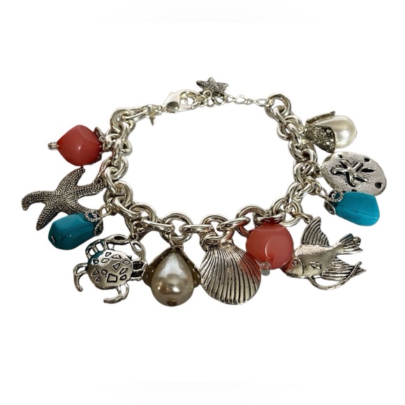 Avon Silver Plated Nautical Charm Bracelet. Pre owned. - Picture 1 of 5